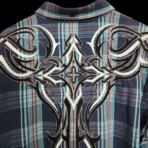 Roar Men's Embroidered Slim Fit XL Long Sleeve Shirt